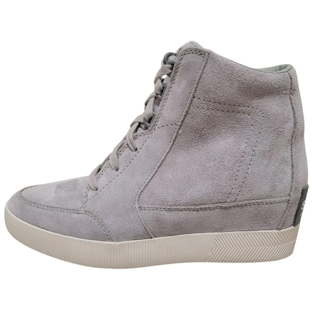 Sorel Women Wedge Sneaker Out N About II US 7.5 Dove Quarry Leather